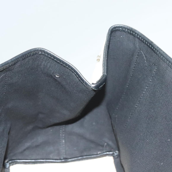 BALENCIAGA Navy Cabas S Hand Bag Canvas Black White 339933 Auth 129400