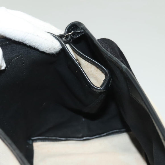 BALENCIAGA Navy Cabas S Hand Bag Canvas Black White 339933 Auth 129400