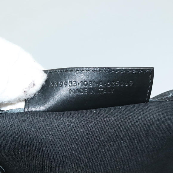 BALENCIAGA Navy Cabas S Hand Bag Canvas Black White 339933 Auth 129400