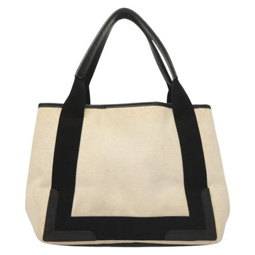 BALENCIAGA Navy Cabas S Hand Bag Canvas Black White 339933 Auth 129400 - 0