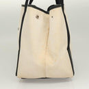 BALENCIAGA Navy Cabas S Hand Bag Canvas Black White 339933 Auth 129400-3