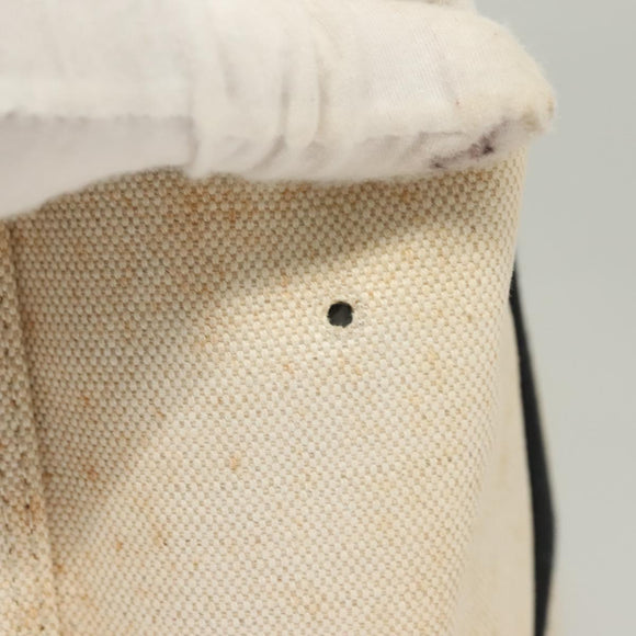 BALENCIAGA Navy Cabas S Hand Bag Canvas Black White 339933 Auth 129400