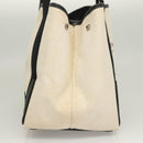 BALENCIAGA Navy Cabas S Hand Bag Canvas Black White 339933 Auth 129400-5