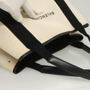 BALENCIAGA Navy Cabas S Hand Bag Canvas Black White 339933 Auth 129400-7