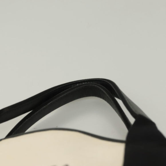 BALENCIAGA Navy Cabas S Hand Bag Canvas Black White 339933 Auth 129400