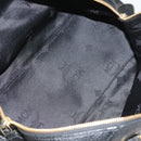 MCM Studs Hand Bag Leather 2way Black Gold Auth 129401-17