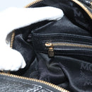 MCM Studs Hand Bag Leather 2way Black Gold Auth 129401-20