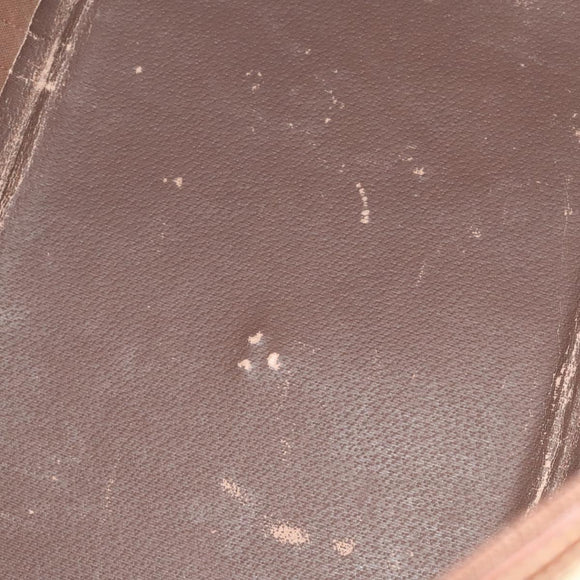 Burberrys Nova Check Boston Bag PVC Leather Beige Gold Auth 129404