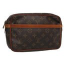 LOUIS VUITTON Monogram Compiegne 23 Clutch Bag M51847 LV Auth 129407-1