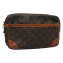 LOUIS VUITTON Monogram Compiegne 28 Clutch Bag M51845 LV Auth 129413-1