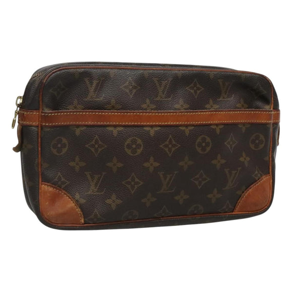 LOUIS VUITTON Monogram Compiegne 28 Clutch Bag M51845 LV Auth 129413