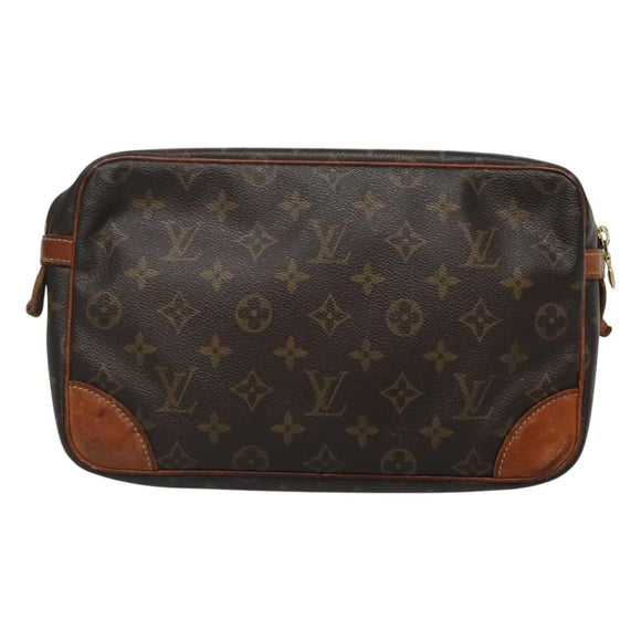 LOUIS VUITTON Monogram Compiegne 28 Clutch Bag M51845 LV Auth 129413