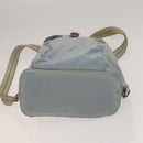 PRADA Backpack Nylon Light Blue Silver Auth 129415-11