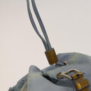 PRADA Backpack Nylon Light Blue Silver Auth 129415-17