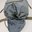 PRADA Backpack Nylon Light Blue Silver Auth 129415-18