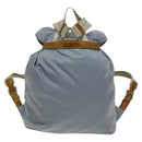 PRADA Backpack Nylon Light Blue Silver Auth 129415-3