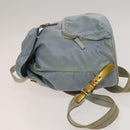 PRADA Backpack Nylon Light Blue Silver Auth 129415-5