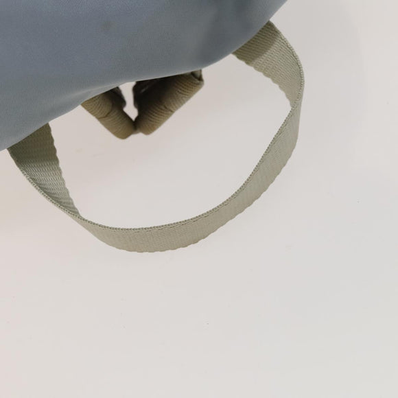 PRADA Backpack Nylon Light Blue Silver Auth 129415