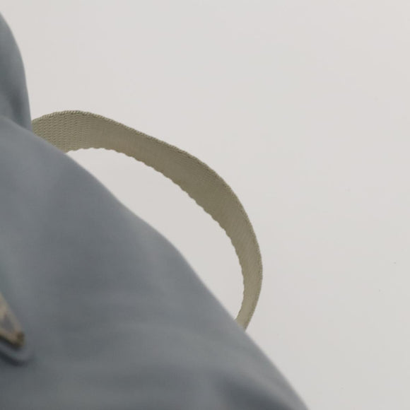 PRADA Backpack Nylon Light Blue Silver Auth 129415