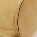 PRADA Shoulder Bag Leather Beige Auth 129420-9