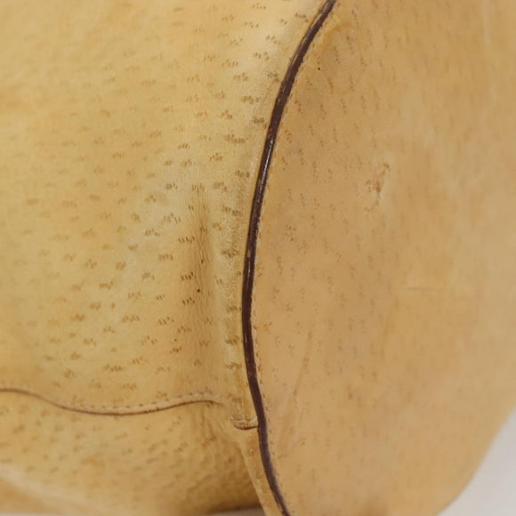 PRADA Shoulder Bag Leather Beige Auth 129420