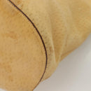 PRADA Shoulder Bag Leather Beige Auth 129420-14