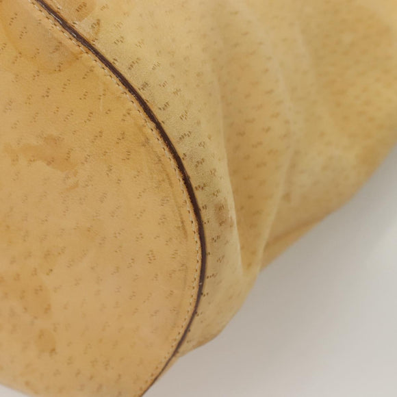 PRADA Shoulder Bag Leather Beige Auth 129420