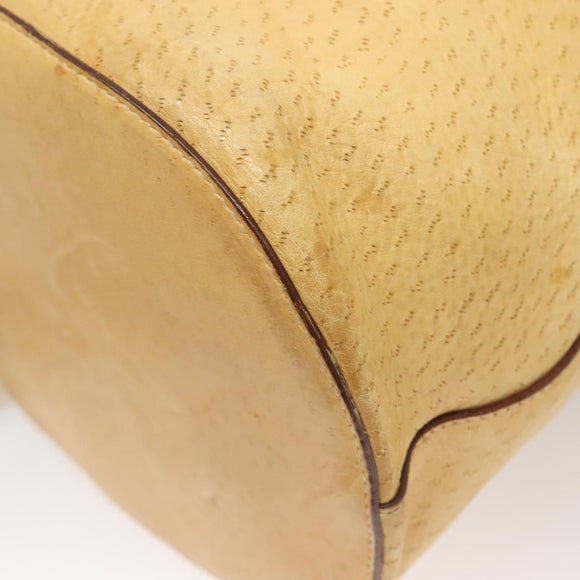 PRADA Shoulder Bag Leather Beige Auth 129420