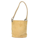 PRADA Shoulder Bag Leather Beige Auth 129420-13