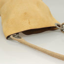 PRADA Shoulder Bag Leather Beige Auth 129420-6