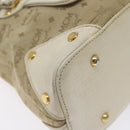 MCM Vicetos Logogram Shoulder Bag Canvas Beige Gold Auth 129427-11
