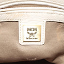 MCM Vicetos Logogram Shoulder Bag Canvas Beige Gold Auth 129427-17