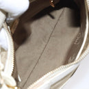 MCM Vicetos Logogram Shoulder Bag Canvas Beige Gold Auth 129427-11