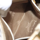 MCM Vicetos Logogram Shoulder Bag Canvas Beige Gold Auth 129427-20