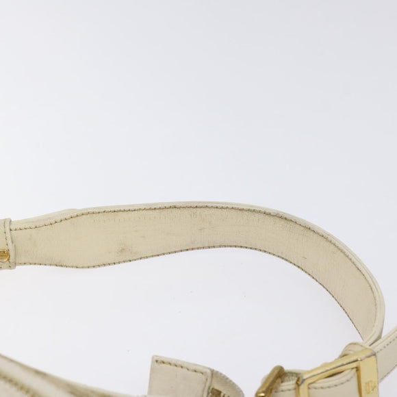 MCM Vicetos Logogram Shoulder Bag Canvas Beige Gold Auth 129427