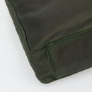 PRADA Shoulder Bag Nylon Khaki Silver Auth 129429-16