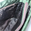 PRADA Shoulder Bag Nylon Khaki Silver Auth 129429-20