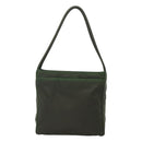 PRADA Shoulder Bag Nylon Khaki Silver Auth 129429-13