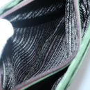 PRADA Shoulder Bag Nylon Khaki Silver Auth 129429-23