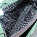 PRADA Shoulder Bag Nylon Khaki Silver Auth 129429-24