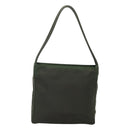 PRADA Shoulder Bag Nylon Khaki Silver Auth 129429-2