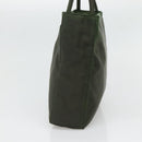 PRADA Shoulder Bag Nylon Khaki Silver Auth 129429-4