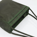 PRADA Shoulder Bag Nylon Khaki Silver Auth 129429-6