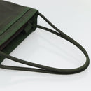 PRADA Shoulder Bag Nylon Khaki Silver Auth 129429-7