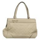 GUCCI GG Canvas Guccissima Pretty Tote Bag Leather Beige Gold 257063 Auth 129430-1