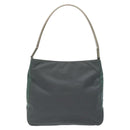 PRADA Shoulder Bag Nylon Green Silver Auth 129439-13