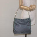 PRADA Shoulder Bag Nylon Green Silver Auth 129439-24