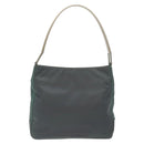 PRADA Shoulder Bag Nylon Green Silver Auth 129439-2