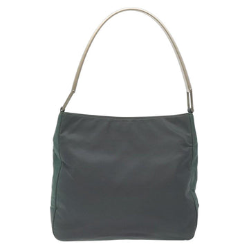 PRADA Shoulder Bag Nylon Green Silver Auth 129439 - 0
