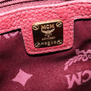 MCM Studs Hand Bag Leather 2way Bordeaux Gold Auth 129455-16